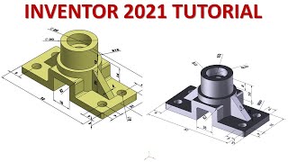 Inventor 2021 Tutorial #214 | 3D Modeling Basic Beginners