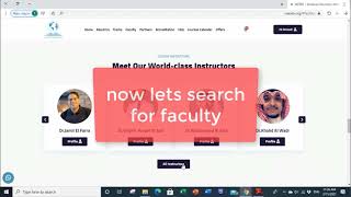 How to Search for Courses and Faculty ?