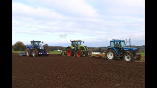 L'ETA Godec au semis de céréales 2024, Claas axion 920/ NH t7.290HD/ NH7840