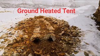 Ground Heated Tent, 2 Days Camping, Solo Winter Camp, Bushcarft, Survival, Outdoor Cooking