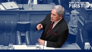 Winston Peters: This is a united Government setting out to correct a grievous fiscal wrong by Labour