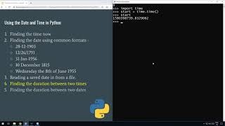 Python - Finding the duration between 2 times (Date/Time Tutorial Part 4 )