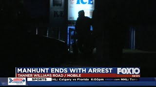 Manhunt and arrest in Mobile County