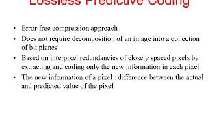 Lossless and Lossy Predictive Coding