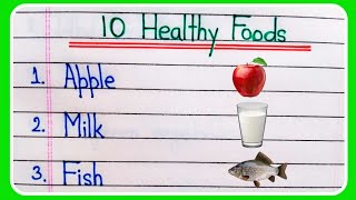 10 Healthy food names | Healthy foods name in English | Healthy foods