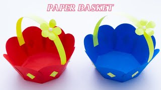 How To Make Easy Paper Basket | DIY Origami Basket | Paper Craft Ideas