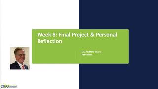 Week 8: Social Entrepreneurship Final Project & Personal Reflection
