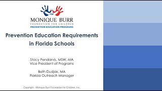 Florida Prevention Education Requirements