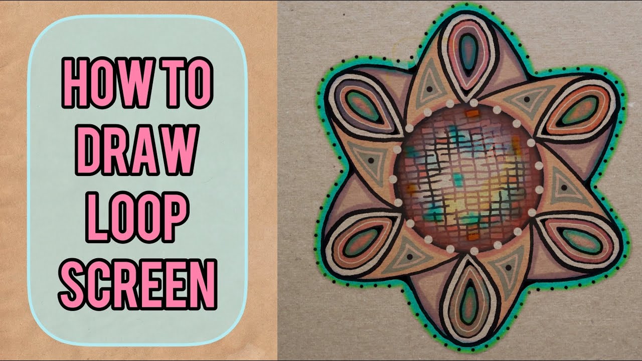 How Do Draw Zentangle Pattern Loop Screen Youtube