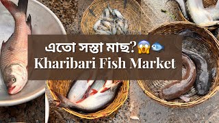 এতো সস্তা মাছ?😱🐟 Kharibari Fish Market #bengalivlog #westbengal #bangla @thebongkanya