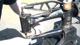 How to Thread an Antique Singer 29-4 Cobbler Leather Treadle Sewing Machine