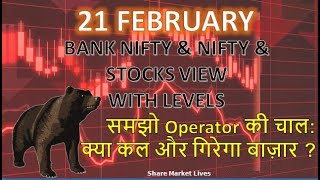 NIFTY BANK NIFTY view Tomorrow Monday 21 February 2022 / nifty prediction Monday tomorrow 21 Feb.