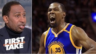 'You don't have a chance' against the Warriors if KD is aggressive - Stephen A. | First Take