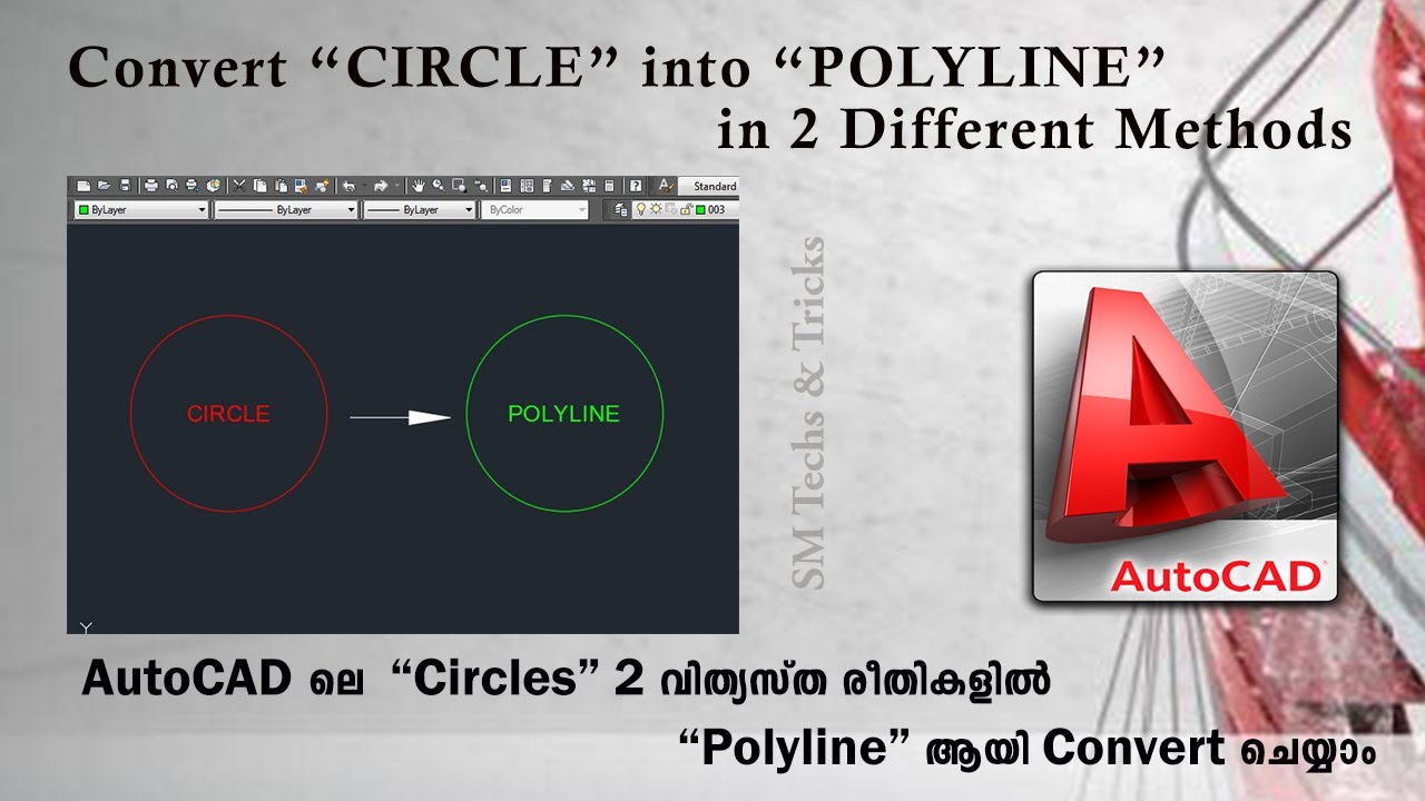 How To Convert Circle To Polyline In AutoCAD||AutoCAD ലെ “Circles ...