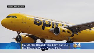 Florida Man Banned For Life On Spirit Airlines For Reportedly Vaping During Flight