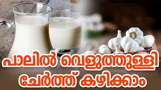 പാലിൽ വെളുത്തുള്ളി ചേർത്ത് കഴിക്കാംHealthy kerala | Health tips | Health | Milk | Healthy drink