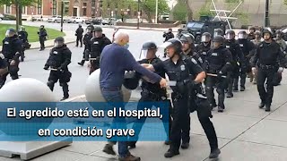 Captan en video cómo policías agreden a adulto mayor en Nueva York