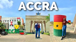 Ghana Vlog - A Day in Accra Ghana | Black Star Gate | Buka Restaurant | Independence Square | Urbano