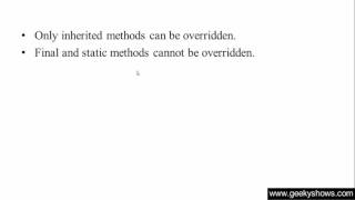 109. Method Overriding in Java Programming (Hindi)