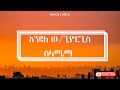 እንዳለ ወ/ጊዮርጊስ - ሰላሜማ / Endale Woldegiorgis - selamıma ( Official Lyrics Video )