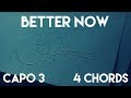 How To Play Better Now by Post Malone | Capo 3 (4 Chords) Guitar Lesson