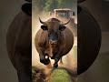 brave mother cow saves her calf from a wolf attack 🐄🐺 incredible animal instinct brave animal