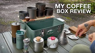 Gears in my Stanley Coffee Box | DIY Folding Table,Titanium Camping kit,CAMPHACK,Outdoor Coffee,ASMR