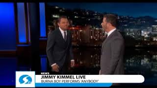 Burna Boy performs live on Jimmy Kimmel show
