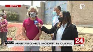 Ate: vecinos protestan por obras de boulevard