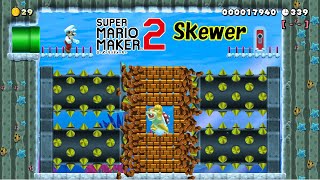 [マリオメーカー2] トゲこんぼうの城で泳ごう (Skewer Castle - [Super Mario Maker2])