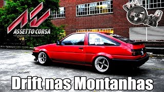 Assetto Corsa - Drift nas montanhas com um Toyota Corolla ae86 (G27 mod)