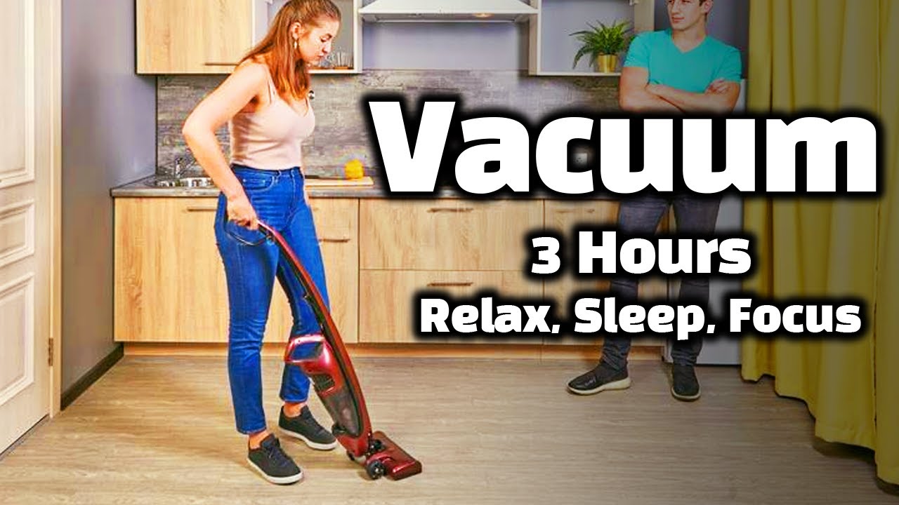Dark Screen Vacuum Cleaner Sound 3 Hours Relax Sleep Focus