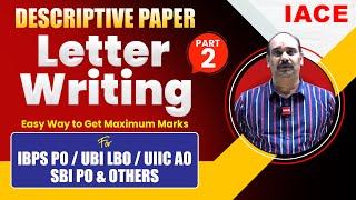 IBPS PO & UBI LBO MAINS DESCRIPTIVE PAPER - LETTER WRITING PART - 2 | Easy Way to Get Maximum Marks