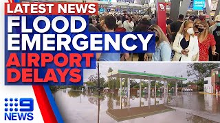 Thousands evacuated after heavy rainfall in NSW, Sydney airport delays | 9 News Australia