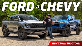 Off-Road Truck Shootout! 2024 Chevy Colorado ZR2 Bison vs Ford Ranger Raptor