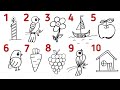 numbers drawing 1 to 10 | easy drawing ideas #drawing #numberdrawing