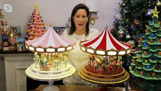 Mr. Christmas Musical Heirloom Carousel on QVC