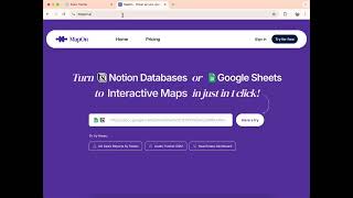 Turn Notion Databases into Interactive Maps with MapOn.ai
