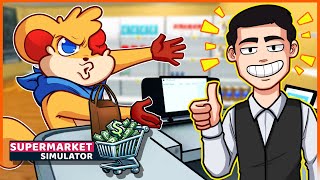 I HIRED MY FIRST WORKER!!! [SUPERMARKET SIMULATOR] (EP.2)
