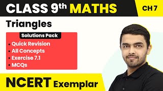 Class 9 Maths NCERT Exemplar Book - Unit 7 Triangles Exercise 7.1 (All 11 MCQs Solved)