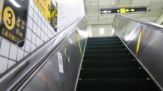 大阪メトロ堺筋線恵美須町駅b昇降階段エスカレーター(2018)osakametro sakaisuji line ebisucho st. b escalator