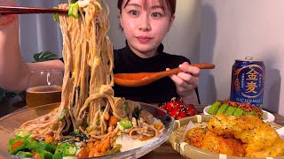 【ASMR】Soba Noodles \u0026Toriten [Mukbang/Eatingsounds]