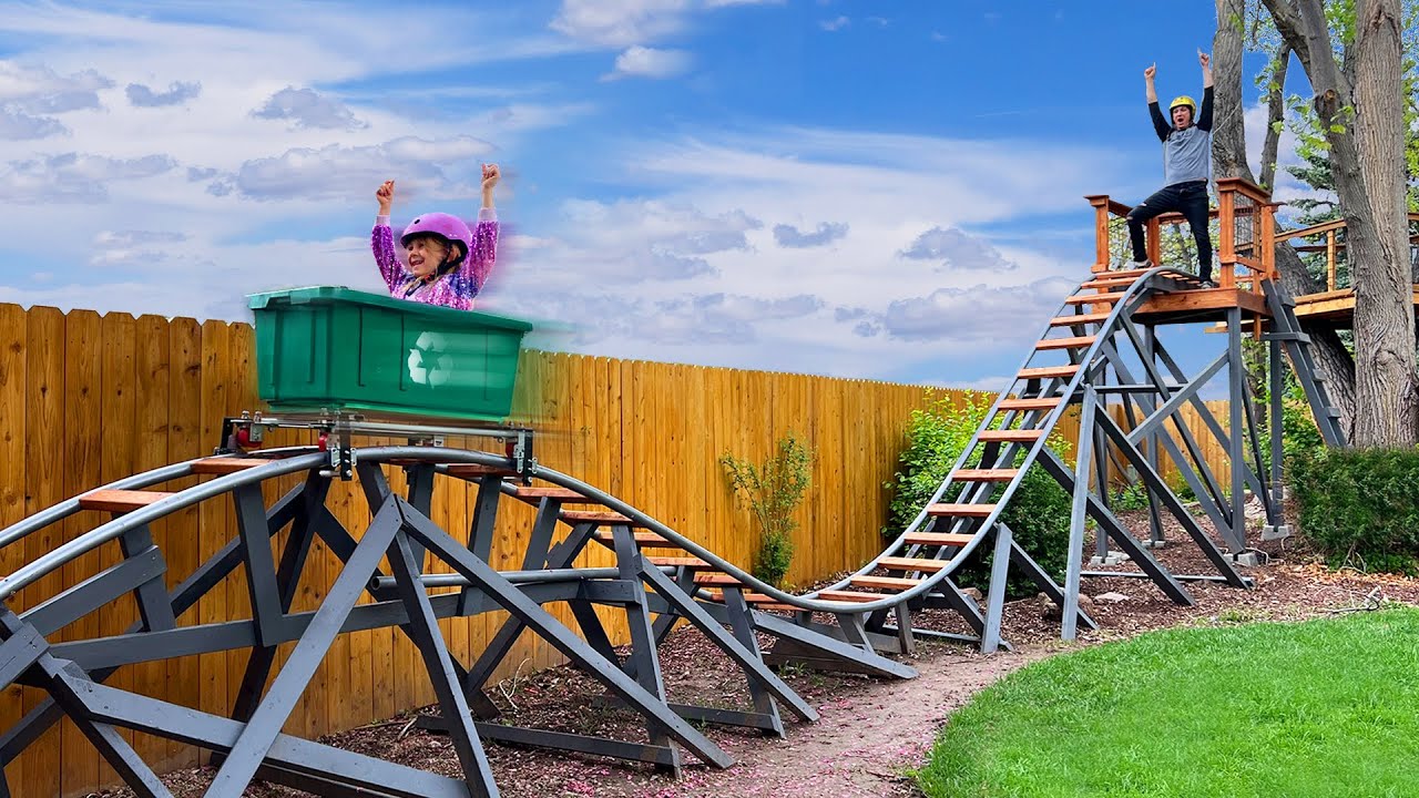 Dad Builds Backyard Roller Coaster Youtube