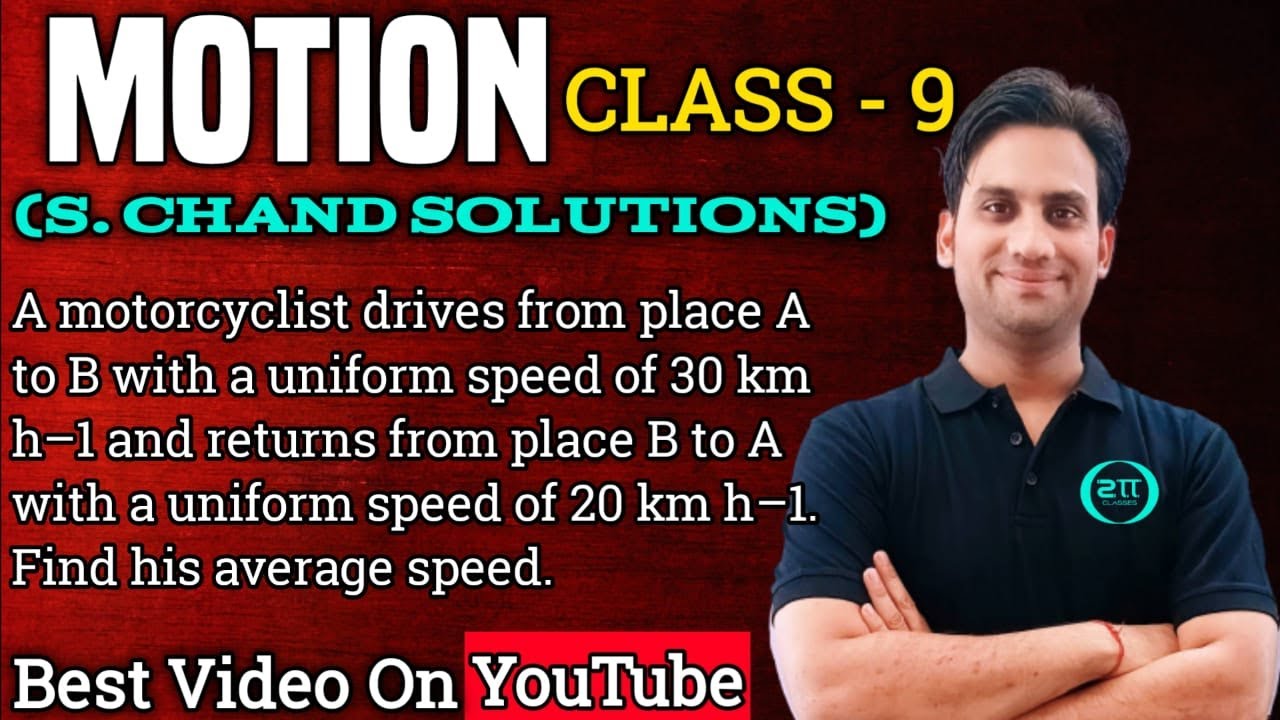 A Motorcyclist Drives From Place A To B With A Uniform Speed Of 30 Km H ...