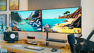 ULTIMATE Desk Setup with Dual Monitors (Perfect for Working from Home!)
