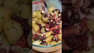 Insalata di polpo con patate in verde #asmr #cucinarepesce #ricettadelgiorno #insalatadipolpo