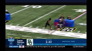 Tyquan Thornton 4.21 40-yard dash at 2022 NFL Combine. New Combine record