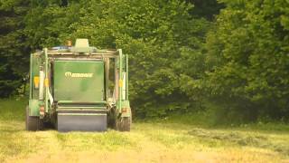 Mowing and baling grass -- Slovenia 2013 -- (Košnja trave in baliranje)