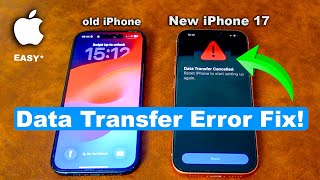 iPhone 17 Pro Setup Error | "Data Transfer Cancelled" SOLVED*