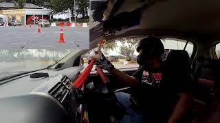 Inboard Cam Of No.13 and No.69 at Miri Gymkhana Challenge 2018 (Myvi 1.5 Auto)